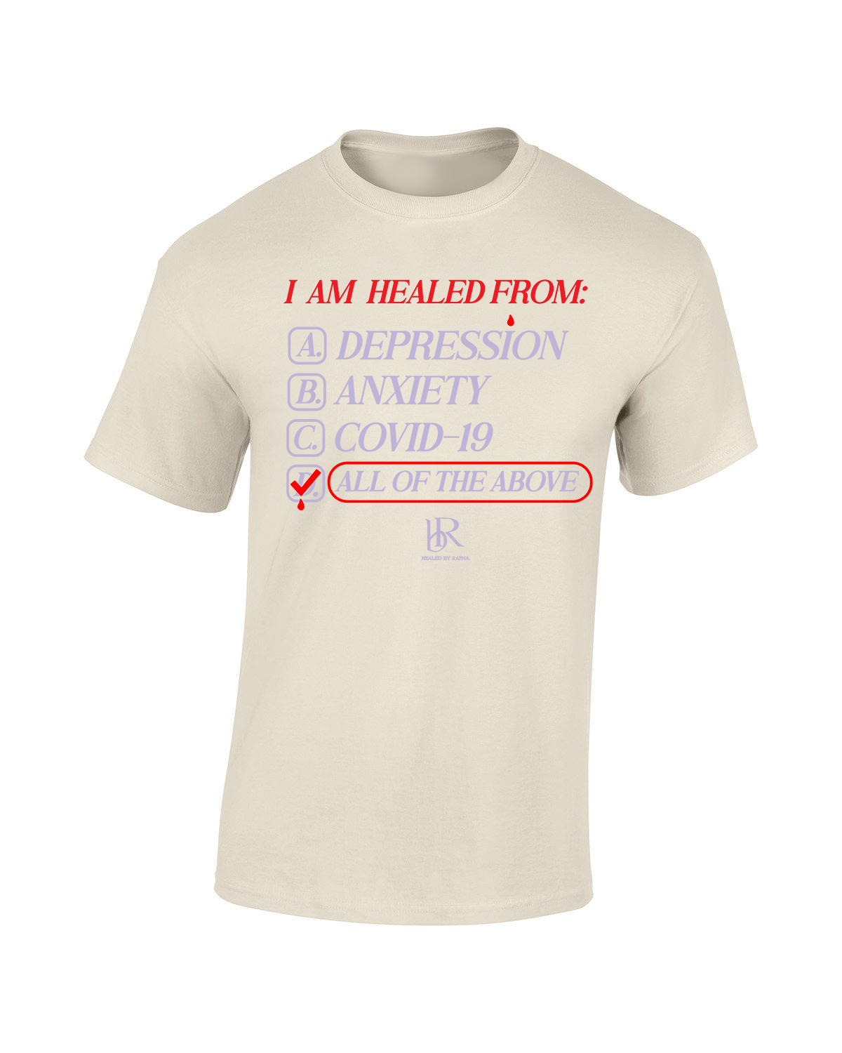 I am Healed From Checklist Tee